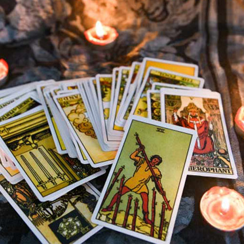 Tarot Reading. <br>
      Practice of using tarot cards to gain insight into the past, present or future